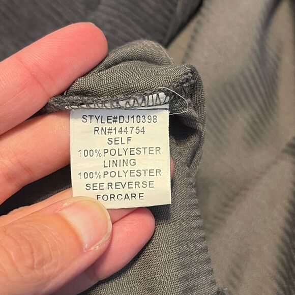 Davi & Dani Blur Gray Printed Corduroy Snap Front Shacket Large - Picture 6 of 7